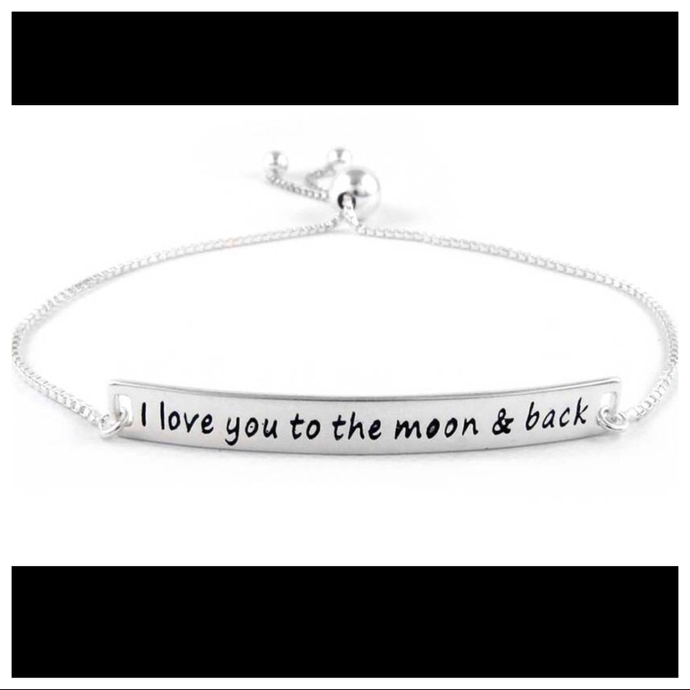 ❗️1 left❗️STERLING SILVER I LOVE YOU BRACELET - Picture 8 of 8